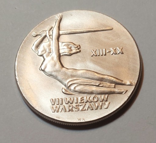 Zdjęcie oferty: 10 złotych 1965 - VII w. Warszawy Nike (st.1)