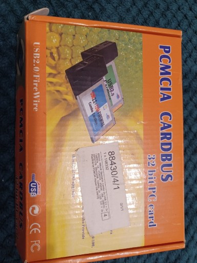 Zdjęcie oferty: PCMCIA CARDBUS 32 bit PC card