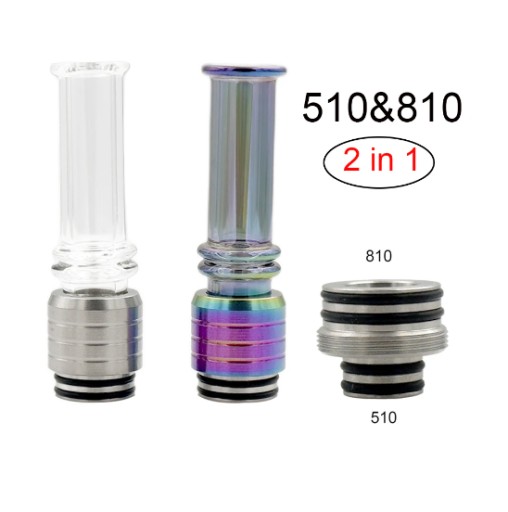 Zdjęcie oferty: 810/510 adapter drip tip ustnik długie szklane 