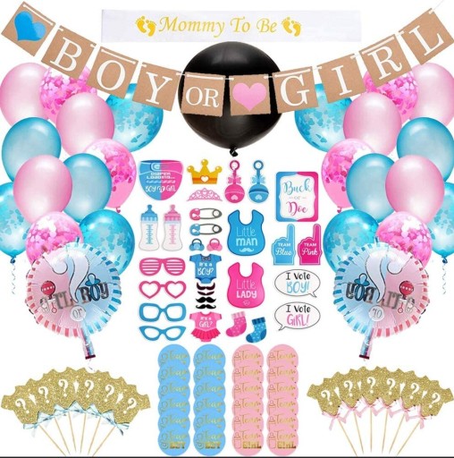 Zdjęcie oferty: Dekoracje balony Baby Shower 107 sztuk 