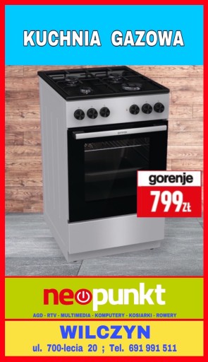 Zdjęcie oferty: KUCHNIA GAZOWA GORENJE - CZARNA GÓRA