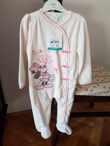 Zdjęcie oferty: Śpioszki welurowe Disney Baby Minnie 9/12mies.74/8