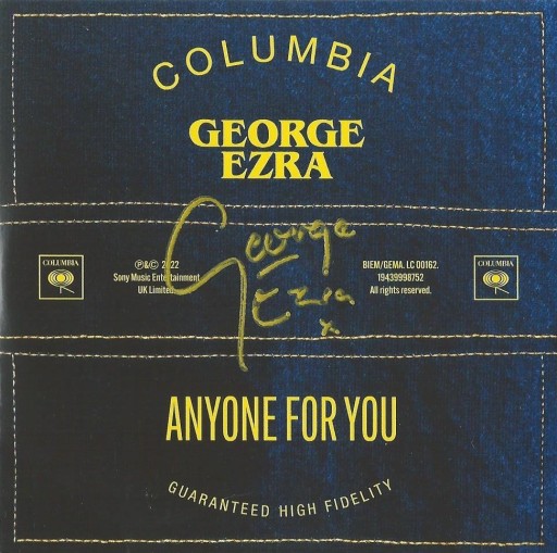 Zdjęcie oferty: George EZRA - Anyone for you CD z autografem!