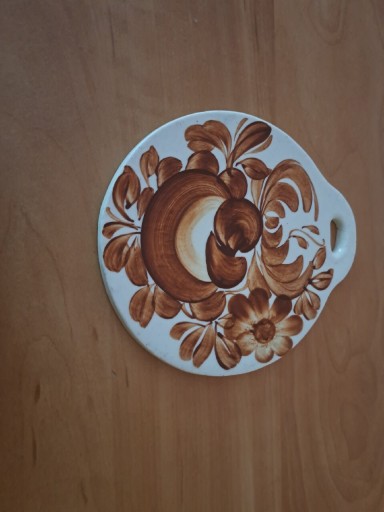 Zdjęcie oferty: Stara deska malowane brązowe kwiaty prl 