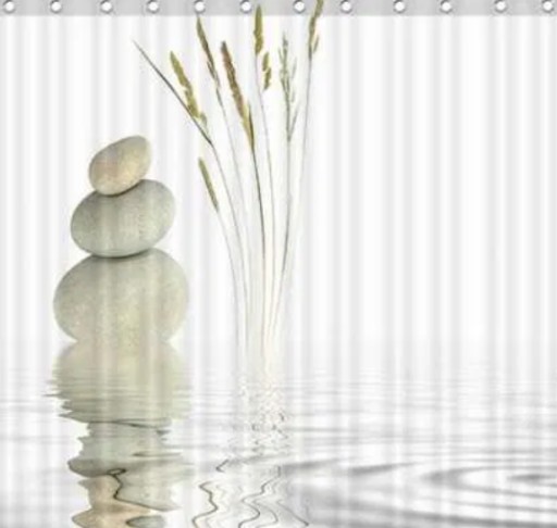 Zdjęcie oferty: zasłona prysznicowa Kamień Zen Green 180x180cm