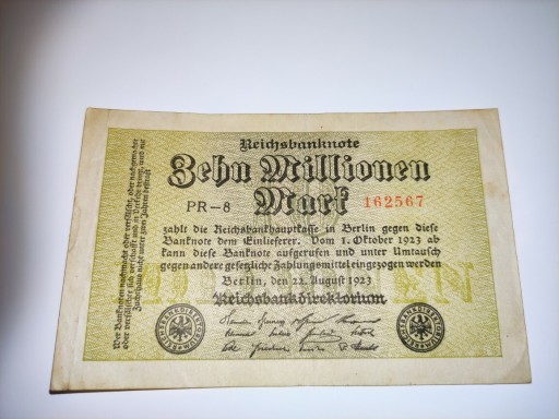 Zdjęcie oferty: Banknot 10 millionen Mark z 1923 roku
