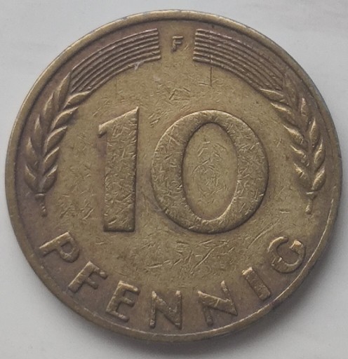 Zdjęcie oferty: Niemcy RFN 10 Pfennig 1950 F