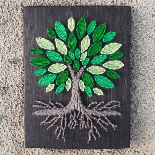 Zdjęcie oferty: Drzewo Życia Obraz String Art Rękodzieło 30x20cm