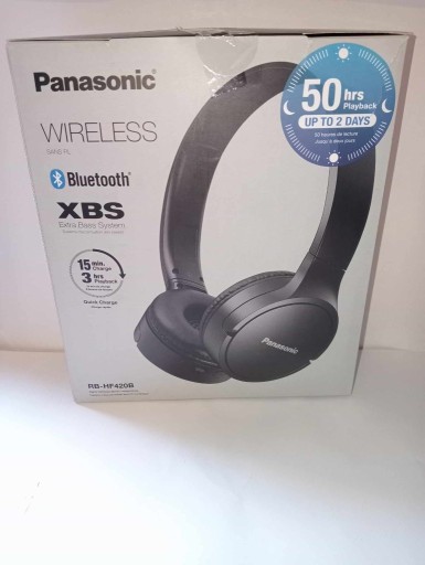 Zdjęcie oferty: Słuchawki bezprzewodowe  Panasonic RB-HF420BE-K