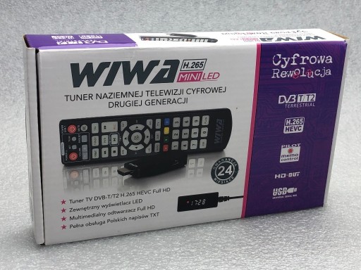 Zdjęcie oferty: Tuner TV DVB-T/T2 H.265 HEVC Full HD Mini dekoder 