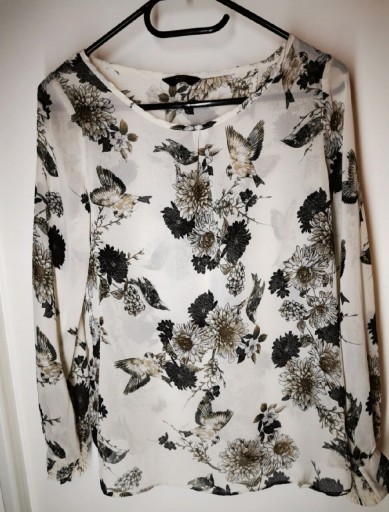 Zdjęcie oferty: Elegancka bluzka ptaki kwiaty F&F rozmiar M