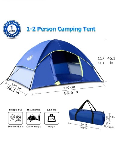 Zdjęcie oferty: GLADTOP 2/3-osobowy namiot kempingowy, wodoodporny