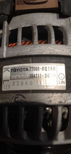 Zdjęcie oferty: Alternator Denso Toyota Yaris 1.0 stan idealny!