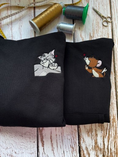 Zdjęcie oferty: Komplet 2 bluz dla pary Tom i Jerry L i XL