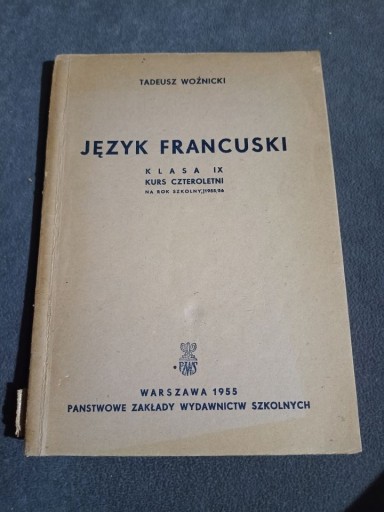 Zdjęcie oferty: T. Woźnicki - Język francuski klasa IX