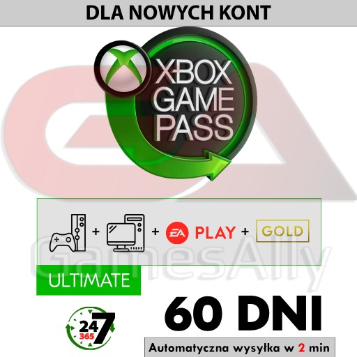 Zdjęcie oferty: XBOX GAME PASS ULTIMATE 60 DNI - 2 MIESIĄCE + GOLD
