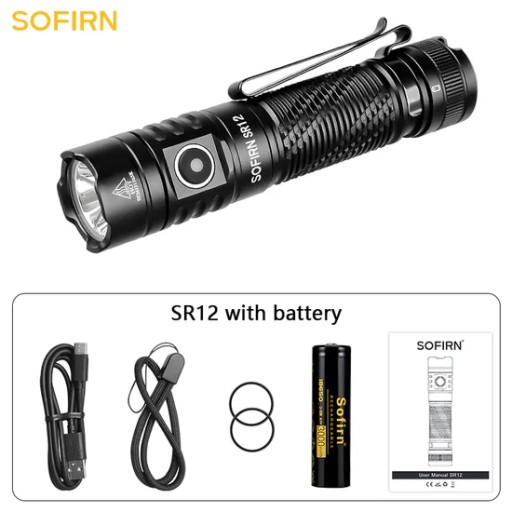 Zdjęcie oferty: Latarka Sofirn SR12 1450lm USB-C SFT25R 6000K + akumulator + dyfuzor