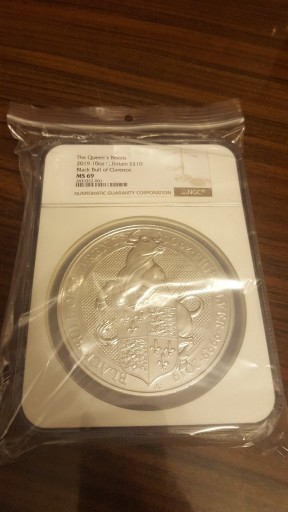 Zdjęcie oferty: 10oz Bestie Królowej grading NGC Byk Black Bull