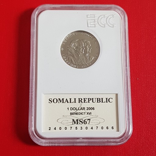 Zdjęcie oferty: Somalia 1 dollar Jan Paweł II Grading MS67