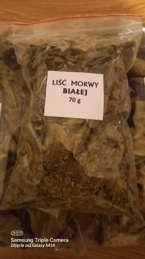 Zdjęcie oferty: LIŚĆ MORWY BIAŁEJ 70g Cięty lub w całości. 