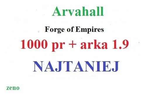 Zdjęcie oferty: Forge of Empires Foe 1000 pr świat Arvahall