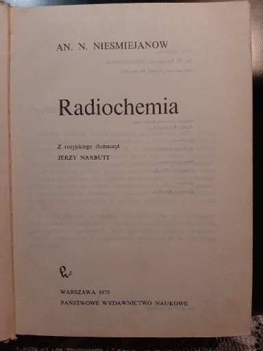 Zdjęcie oferty: Radiochemia