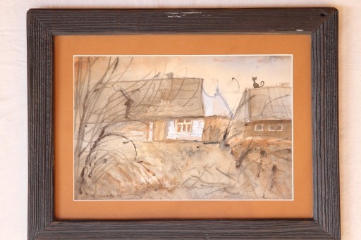 Zdjęcie oferty: Bodaki, Beskid Niski, akwarela, stare drewno