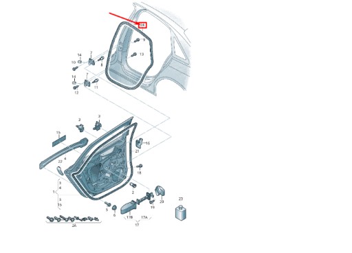 Zdjęcie oferty: Uszczelka drzwi lewy tył Audi a4 b8 8K9833721M