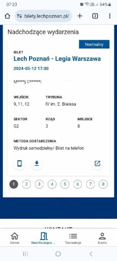 Zdjęcie oferty: Bilet Lech Poznań - Legia Warszawa 12.05.2024