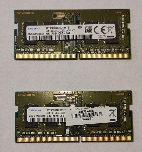Zdjęcie oferty: Pamięć RAM DDR4 Samsung  8GB  2x4GB 