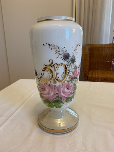 Zdjęcie oferty: #21 Średni wazon szklany, ozdobny - róże 50