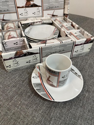 Zdjęcie oferty: Zestaw filiżanek z talerzykami do espresso 6 sztuk