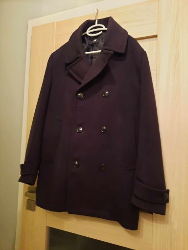 Zdjęcie oferty: Męski płaszcz H&M dwurzędowy czarny elegancki L