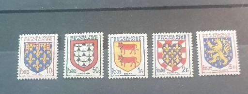 Zdjęcie oferty: Francja 1951r  Mi 910- 914** francuskie prowincje