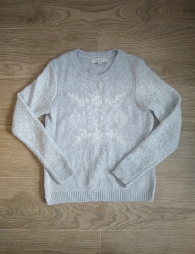 Zdjęcie oferty: Sweter szaro biały Loft na święta świąteczny S/M