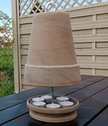 Zdjęcie oferty: Lampa Ogrodowa Doniczka Lampion Light Szara