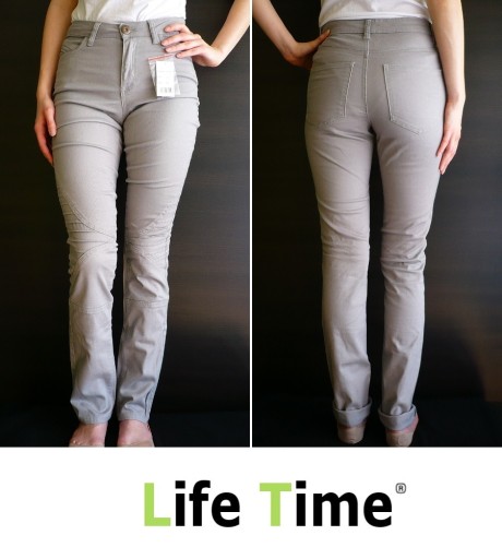 Zdjęcie oferty: szare spodnie jeansowe LIfe Time przeszycia xs 34