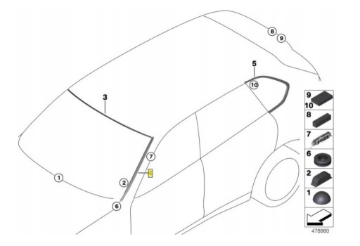 Zdjęcie oferty: BMW OE 51317462205 listwa odprowadzająca wodę lewa