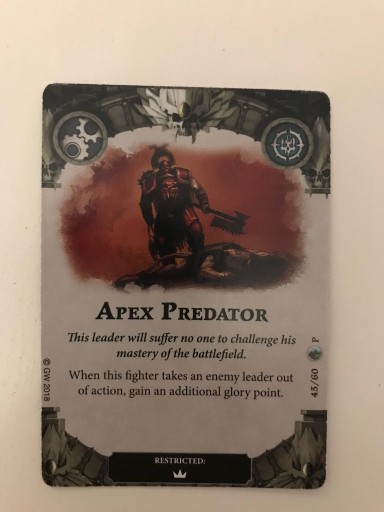 Zdjęcie oferty: Wh Underworlds Apex Predator alter. karta