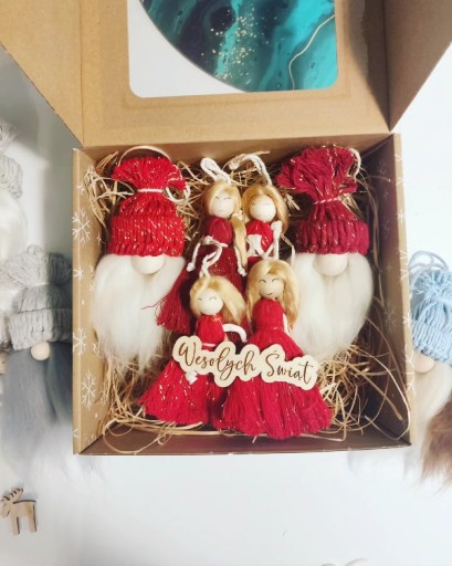 Zdjęcie oferty: Box prezentowy mikołajki święta aniołki skrzaty 