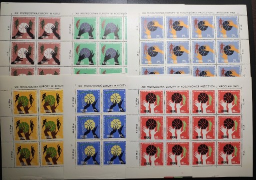 Zdjęcie oferty: !!! POLSKA ARKUSZE 1270-1275 z błędami B1 ME W KOSZYKÓWCE SPORT- CZYSTE**!!