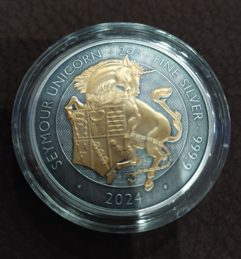 Zdjęcie oferty: Bestie Tudorów Unicorn 2oz 2024 antique gold