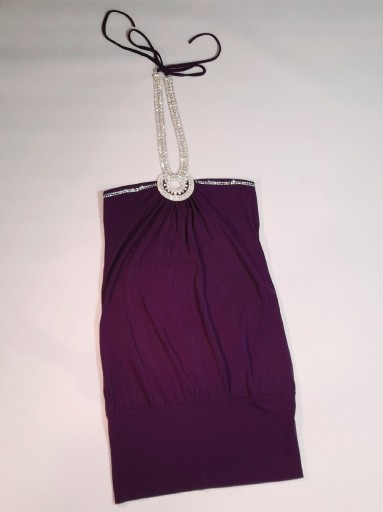 Zdjęcie oferty: Sukienka codzienna elegancka naszyjnik fioletowa