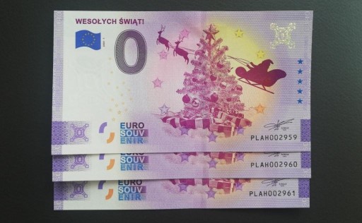 Zdjęcie oferty: 0 EURO WESOŁYCH ŚWIĄT stan UNC