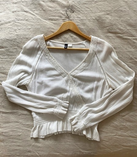 Zdjęcie oferty: Bluzka H&M rozm 40 / L biała ecru kremowa