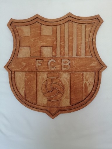 Zdjęcie oferty: FC BARCELONA HERB Z DREWNA 51/53cm