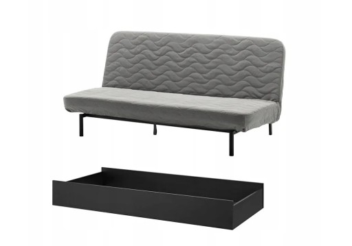 Zdjęcie oferty: IKEA NYHAMN rozkładana sofa + pojemnik | Szary Beż