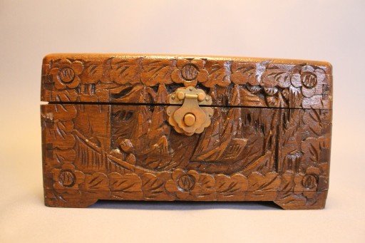 Zdjęcie oferty: Kufer Szkatułka Drewniana skrzynia Rzeźbiona Azja