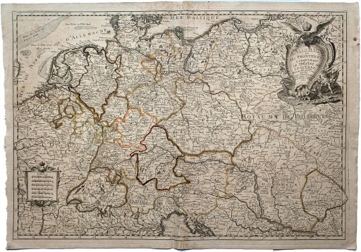 Zdjęcie oferty: Europa Środkowa: mapa z 1735 r.