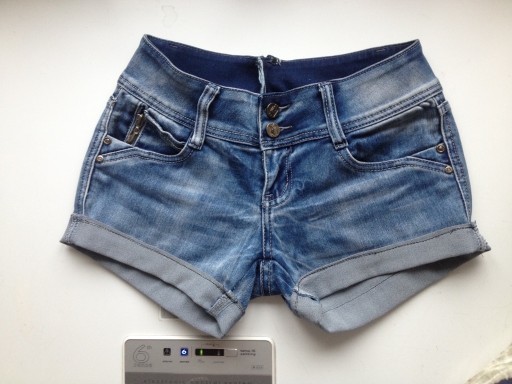 Zdjęcie oferty: Szorty handmade xs s 34 36 jeansowe jeans spodenki
